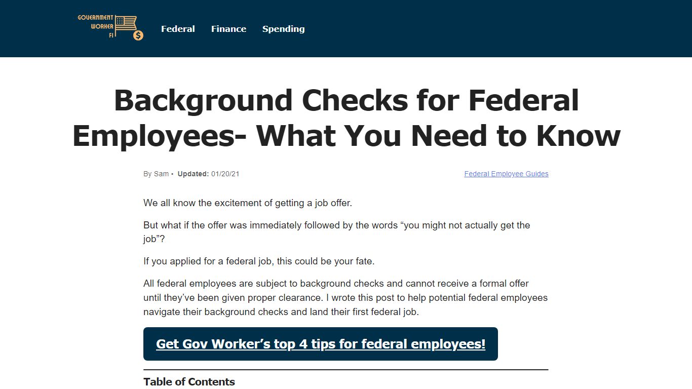 Background Checks for Federal Employees- What You Need to Know